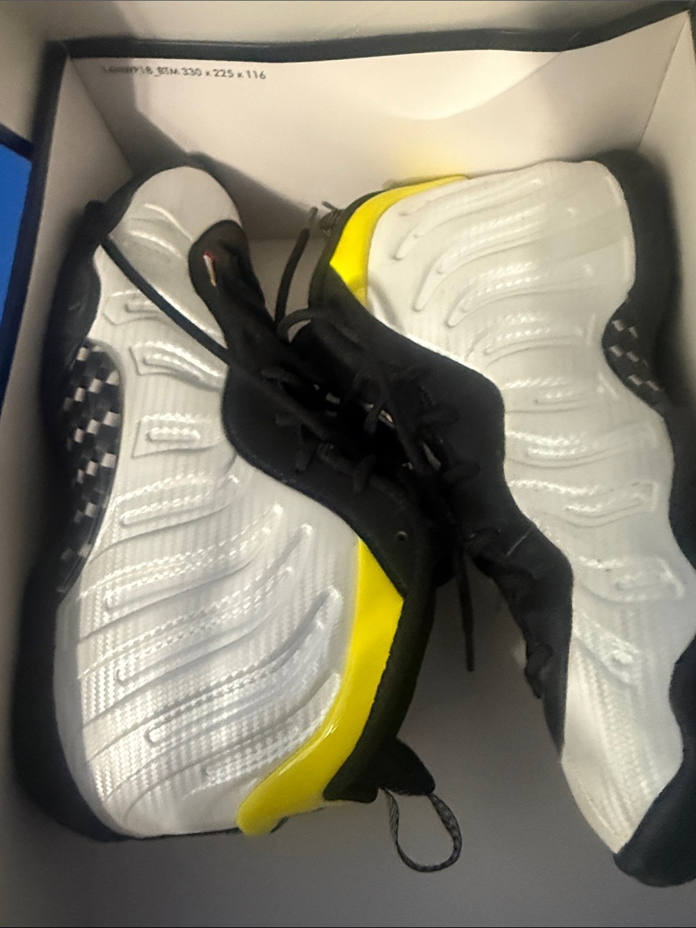 Nike Kids White and Yellow Sneakers with Black Details